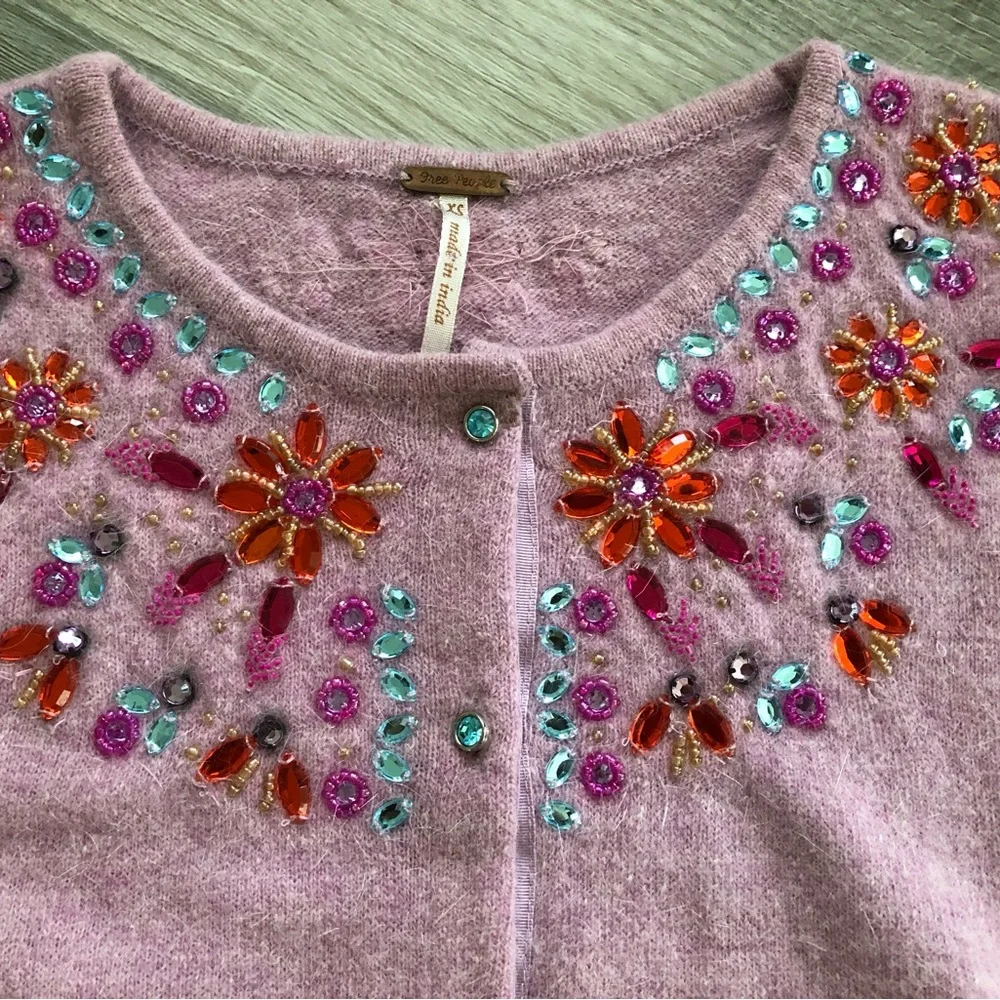 Free People Rhinestone Cardigan - Picture 2 of 4